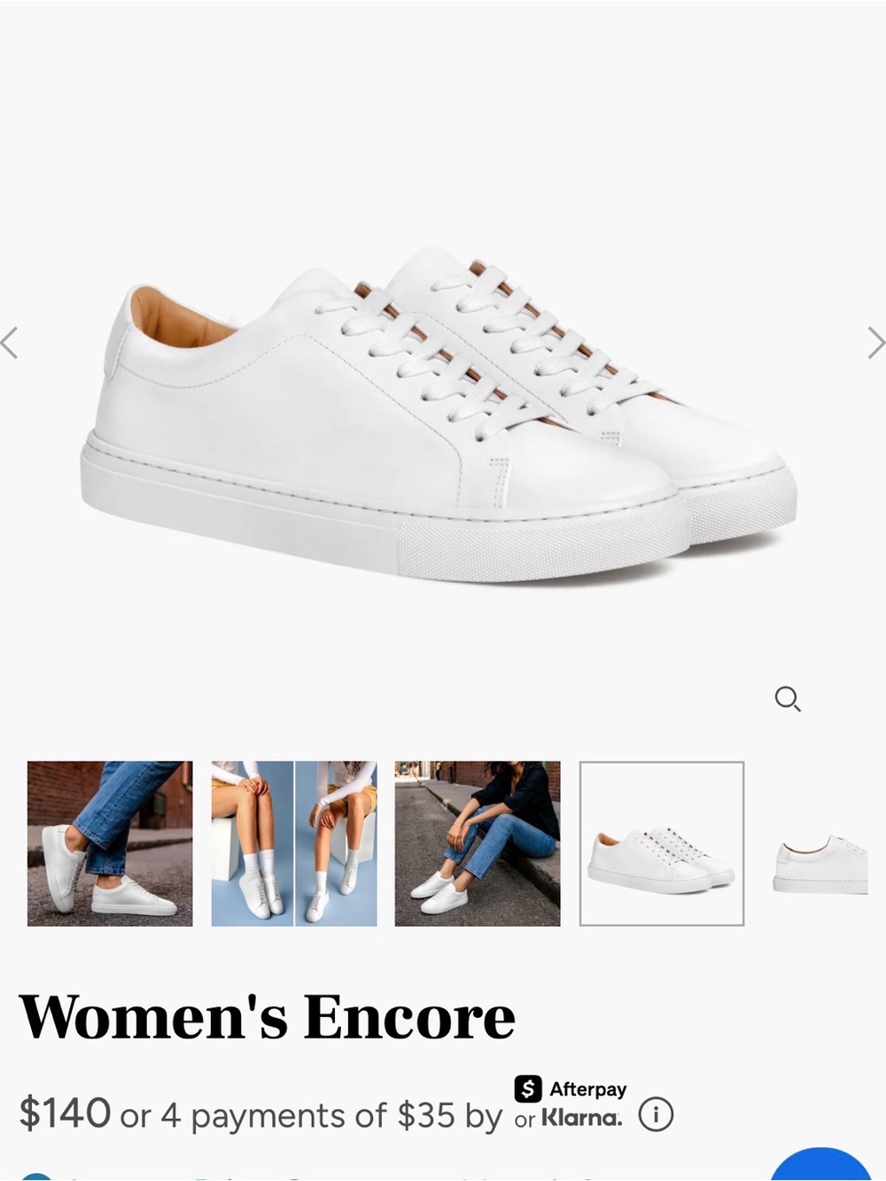 Cole Haan Women's White Leather Low-Top Sneakers